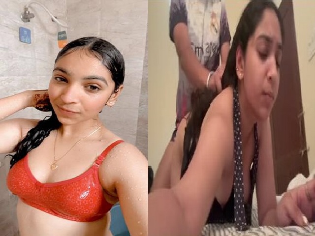Hot ass nerd Indian girl doggy viral sex with lover
