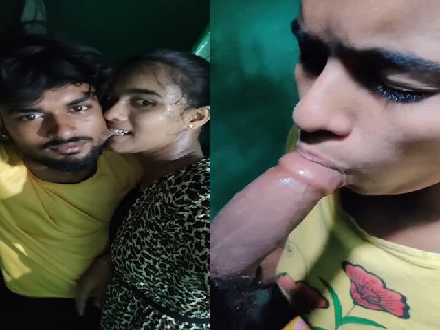 Hot girlfriend Indian blowjob with viral cum take