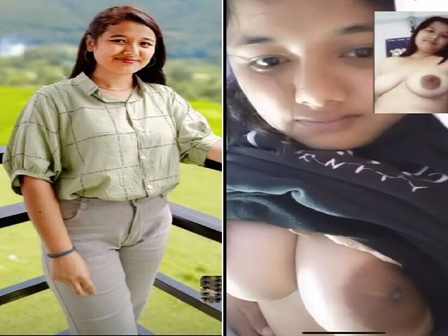 Huge boobs showing video call to boyfriend by horny girl