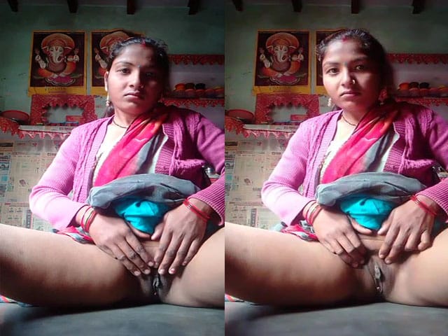 Innocent cute village wife showing her pussy on cam