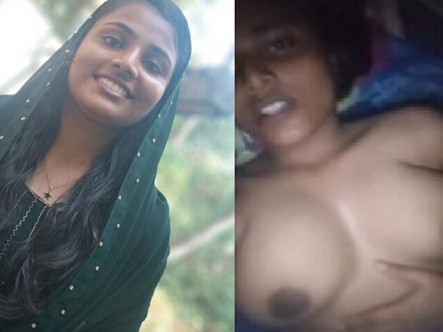 Mallu Muslim girl boobs showing selfie video MMS