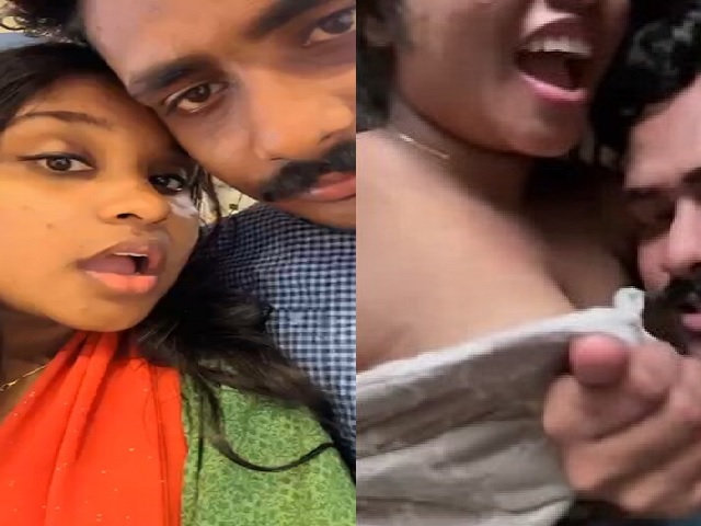 Mallu boob slip girl in blanket having romance with lover