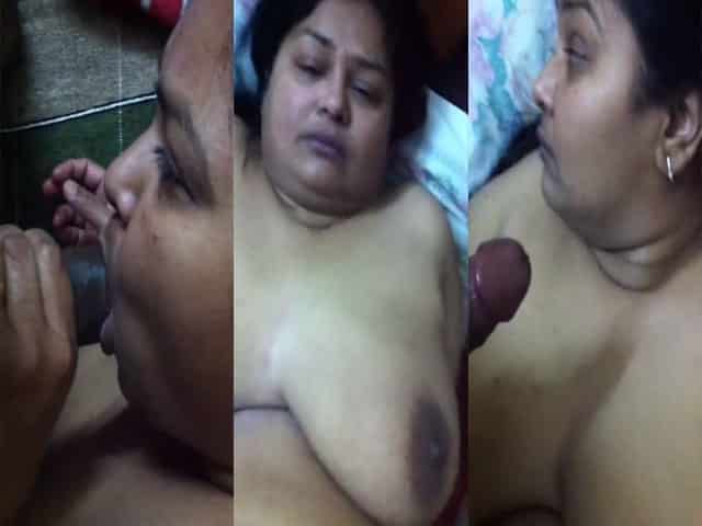 Mature chubby aunty blowjob video