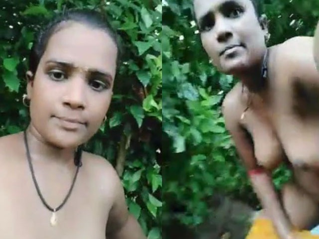 Naughty Dehati wife bathing nude outdoors
