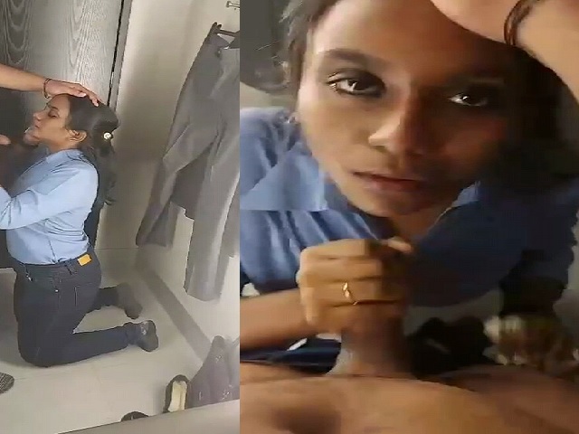 Office staff desi blowjob to manager for promotion