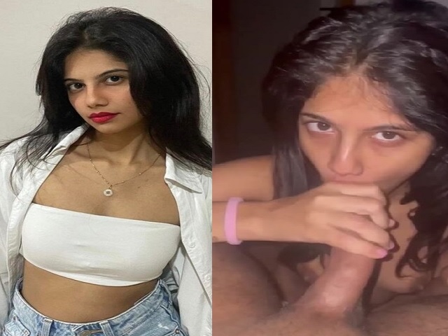 Red lips blowjob Indian girl enjoys rich boyfriend dick