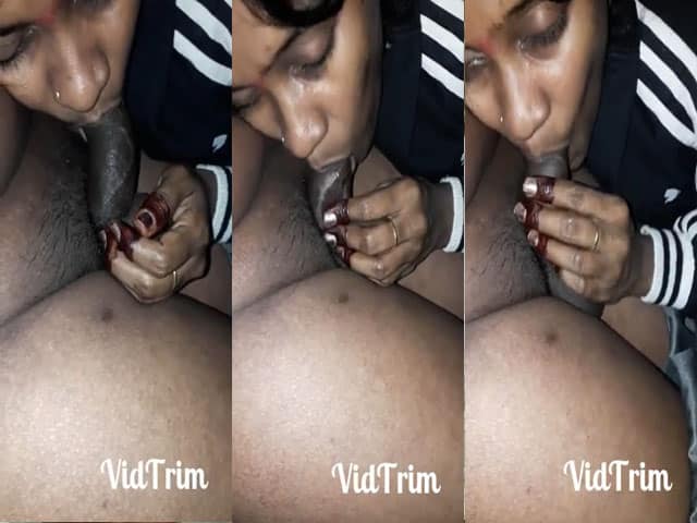 Bhabhi giving sexy hot Indian blowjob