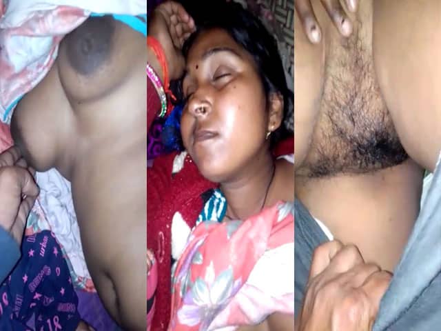 Sleeping Dehati wife nude MMS sex clip