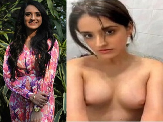 Slim maal small boobs show to lover viral MMS