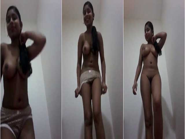 Small town Desi girl getting nude on cam