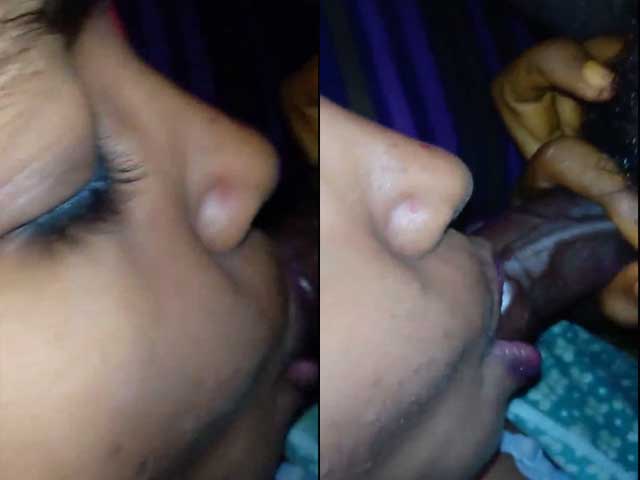 South Indian girl giving blowjob