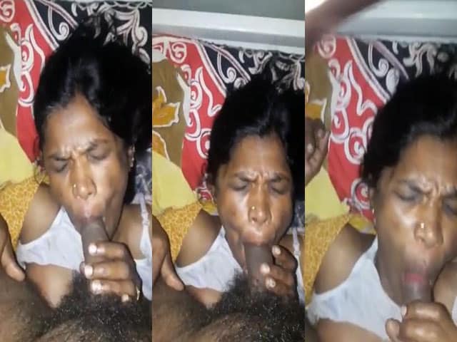 South Indian maid aunty blowjob sex with house owner