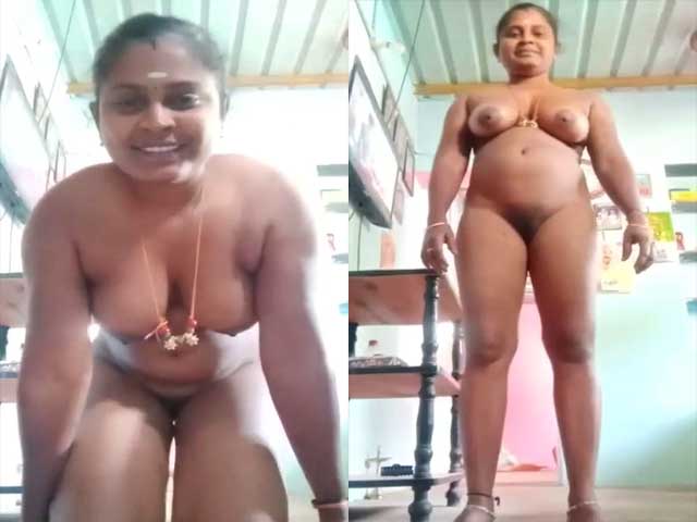 South Indian wife making video of her nude body
