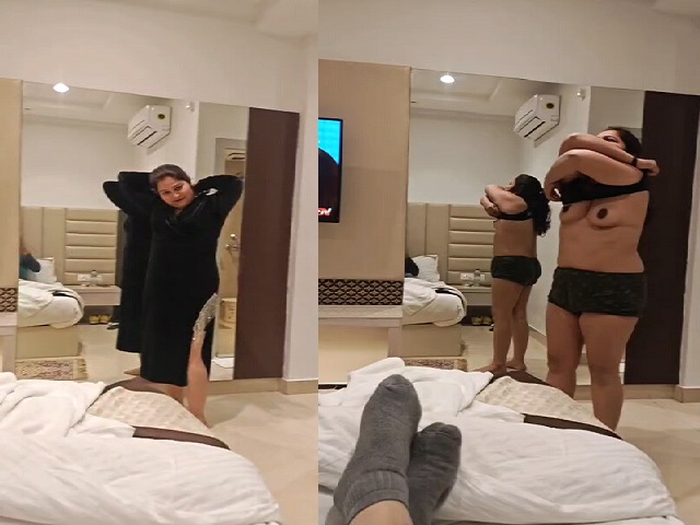Stripping chubby bhabhi sex with posh guy viral MMS