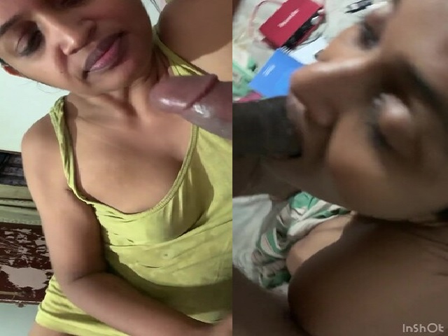 Sucking dick fully by horny GF in Srilankan sex