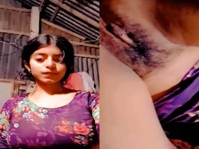 Super cute village girl showing her virgin pussy