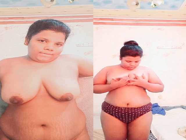 Unsatisfied nude bhabhi playing with big boobs