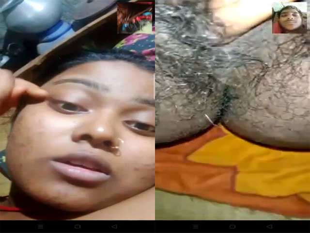 Village Bhabhi showing boobs pussy to Devar on VC