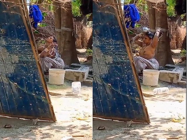 Village bhabhi nude bath outdoors hidden cam