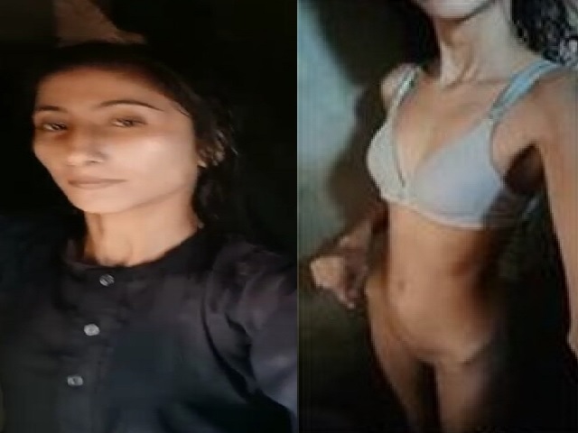 Village girl changing dress after nude bath