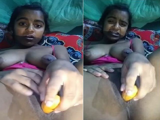 Village girl masturbating with carrot FSI nude