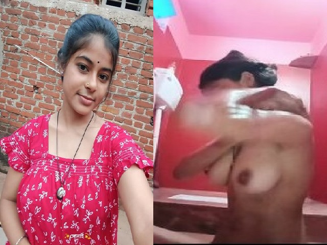 Village sexy figure bathing naked viral xxx video