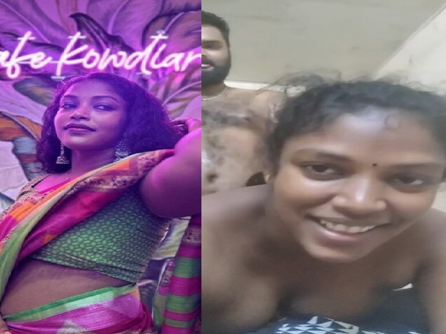 Wavy hair Tamil girl doggy sex with office mate