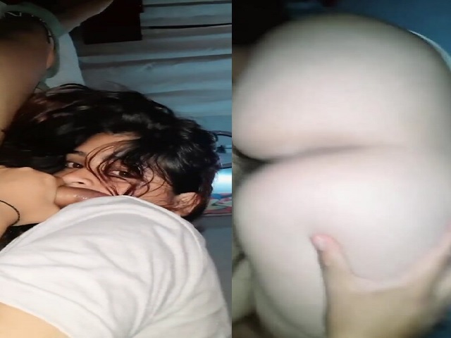 White ass GF Indian blowjob and doggy fucking