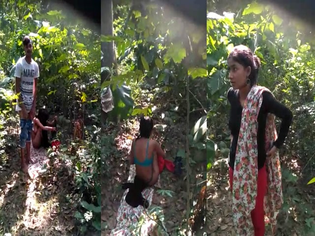 Young lovers caught fucking in the outdoor by local guys