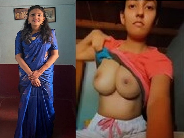 Young mallu college GF lifts bra and shows bouncing boobs