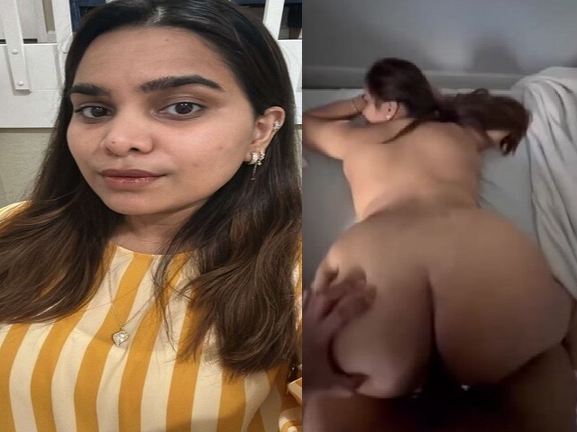 Huge ass Indian girlfriend nude doggy fucking MMS