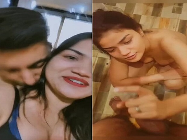 Young lovers sex videos viral online with blowjob clips