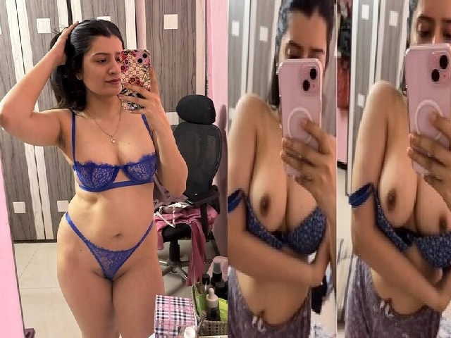 Hindi bhabhi showing boobs video and trying lingerie pics