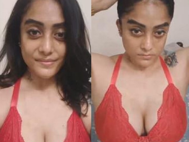 Bigg bossTamil actress Abhirami in bra showing deep cleavage