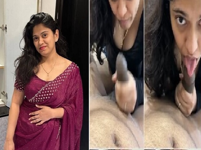 Cheating Telugu MILF sucks lover dick viral scandal MMS
