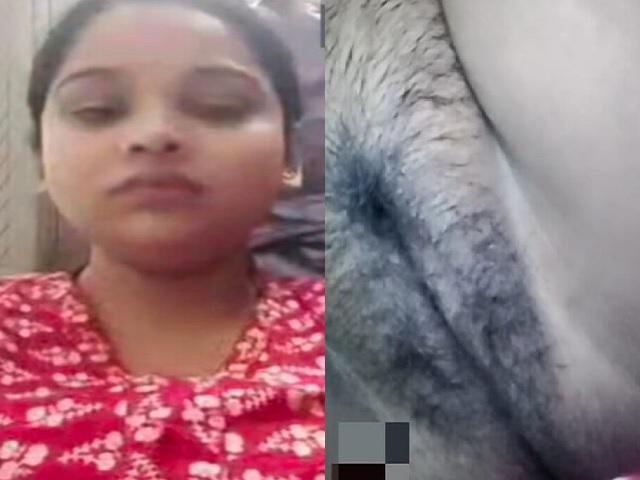 Innocent girl showing boobs and pussy on video call