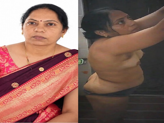 Mature mom bathing caught on camera by horny son viral MMS