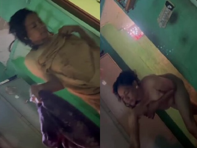 Mom walking naked from bathroom caught by son