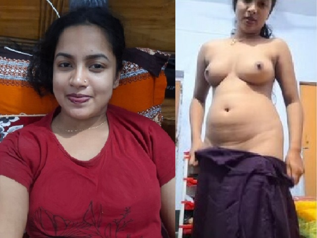 Perfect boobs Bengali college girl striptease viral selfie